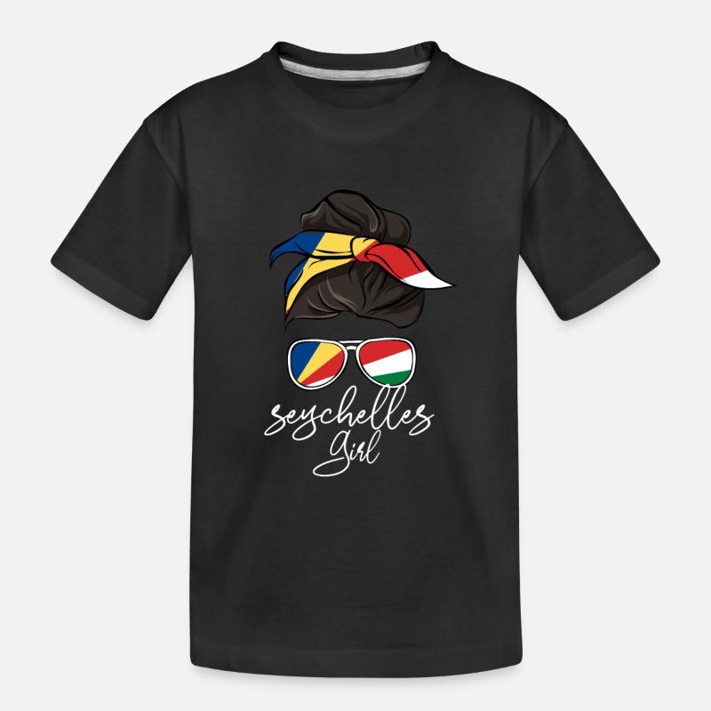 Seychellen - Kinder Premium Bio T-Shirt - Schwarz