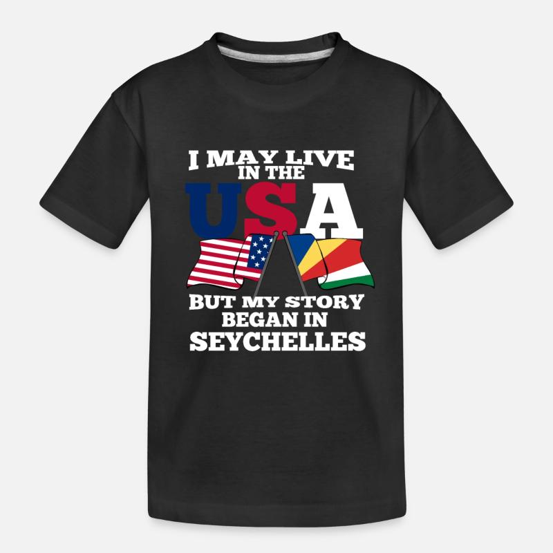 Seychellen - Kinder Premium Bio T-Shirt - Schwarz
