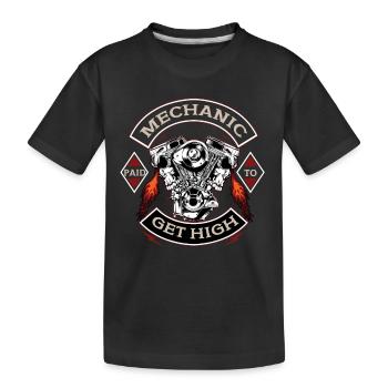 Citation drôle Devis en détresse payé pour obtenir un mech haut - T-shirt bio Premium Enfant - noir - Devant