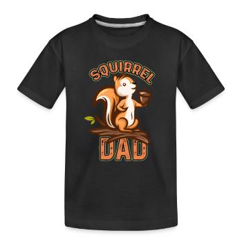 Écureuil Papa rongeur Gopher Chipmunk Citation drôle - T-shirt bio Premium Enfant - noir - Devant
