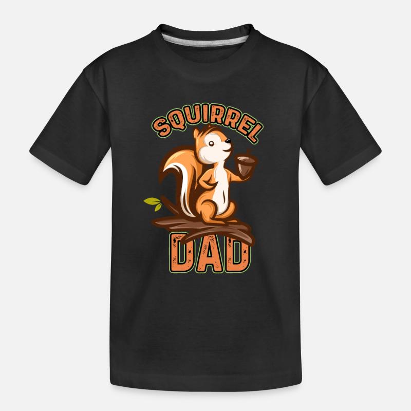 Eichhörnchen Papa Nagetier Gopher Chipmunk Lustiges Zitat - Kinder Premium Bio T-Shirt - Schwarz
