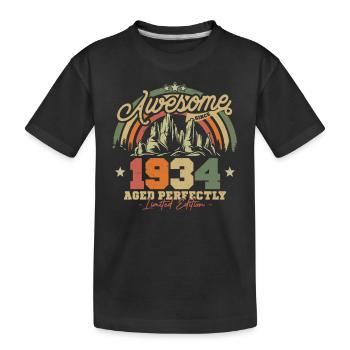 Vintage Geburtstagsgeschenk 1934 - Kinder Premium Bio T-Shirt - Schwarz - Vorne