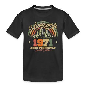 Vintage 1971 Geburtstagsgeschenk - Kinder Premium Bio T-Shirt - Schwarz - Vorne