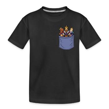 Chess Chest Pocket Player Grandmaster Queen Chess - Kids' Premium Organic T-Shirt - black - Front