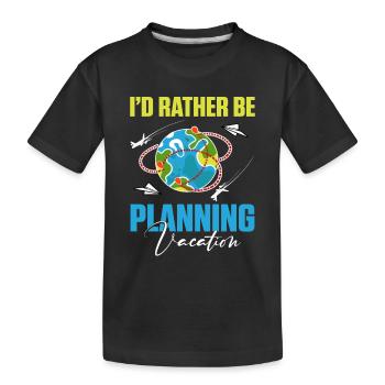 Planificateur de vacances Agence de voyages Agence de voyages - T-shirt bio Premium Enfant - noir - Devant