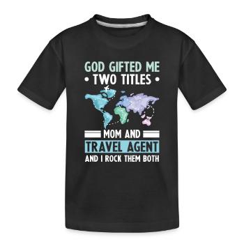 Planificateur de vacances Agence de voyages Agence de voyages - T-shirt bio Premium Enfant - noir - Devant