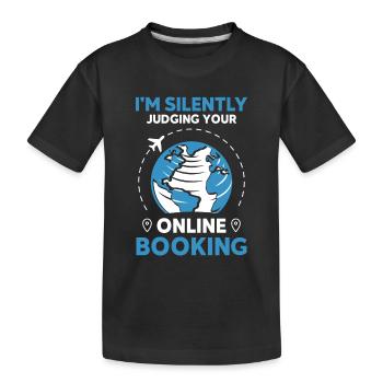 Planificateur de vacances Agence de voyages Agence de voyages - T-shirt bio Premium Enfant - noir - Devant