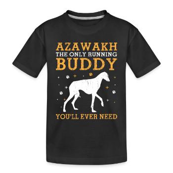 Azawakh Hundebesitzer Arabischer Windhund Tuareg Sloughi - Kinder Premium Bio T-Shirt - Schwarz - Vorne
