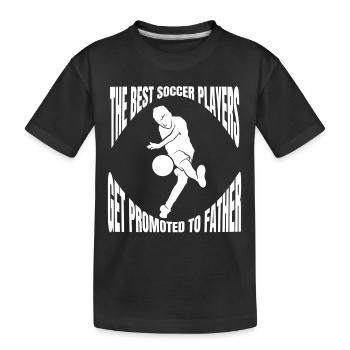Fußballspieler Fußballdesign Fußballmannschaft - Kinder Premium Bio T-Shirt - Schwarz - Vorne