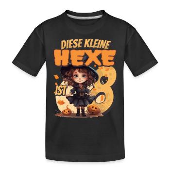 Diese kleine Hexe ist 8 - acht Jahre - 8. - Kinder Premium Bio T-Shirt - Schwarz - Vorne