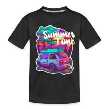 summer time - van life - vacances - T-shirt bio Premium Enfant - noir - Devant