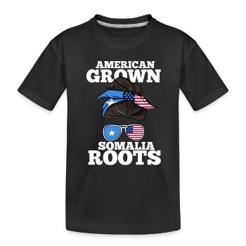 Somalia - Kinder Premium Bio T-Shirt - Schwarz - Vorne