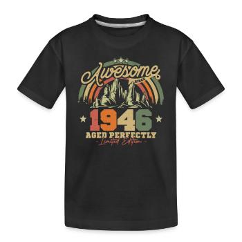 Vintage 1946 Cadeau d’anniversaire - T-shirt bio Premium Enfant - noir - Devant