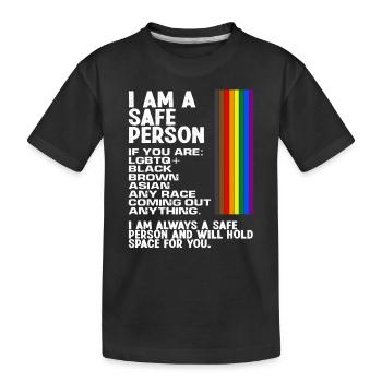 LGBTQ LGBTQ+ Unterstützer Gleichberechtigung - Kinder Premium Bio T-Shirt - Schwarz - Vorne