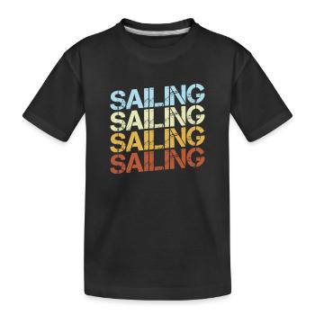 Rétro de la voile - T-shirt bio Premium Enfant - noir - Devant