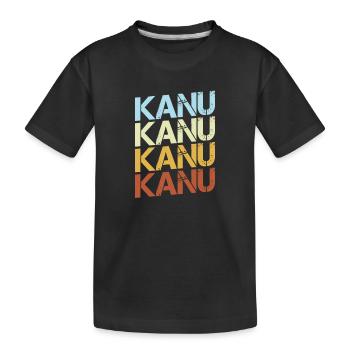 Kanu Retro - Kinder Premium Bio T-Shirt - Schwarz - Vorne