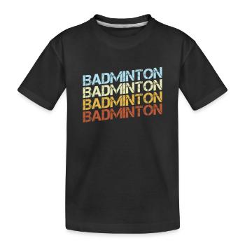 Badminton Rétro - T-shirt bio Premium Enfant - noir - Devant