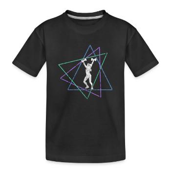 Fitness - Kids' Premium Organic T-Shirt - black - Front