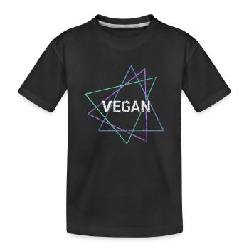 Vegan - Kinder Premium Bio T-Shirt - Schwarz - Vorne