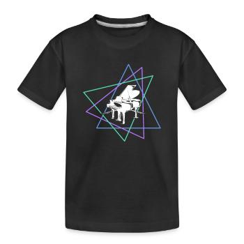 Piano - T-shirt bio Premium Enfant - noir - Devant