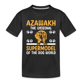 Azawakh Hundebesitzer Arabischer Windhund Tuareg Sloughi - Kinder Premium Bio T-Shirt - Schwarz - Vorne