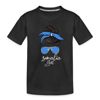 Somalia - Kinder Premium Bio T-Shirt - Schwarz - Vorne