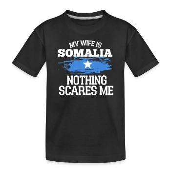 Somalia - Kinder Premium Bio T-Shirt - Schwarz - Vorne