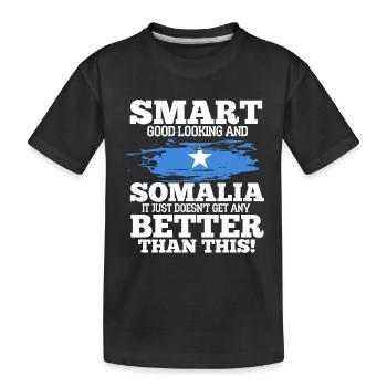 Somalia - Kinder Premium Bio T-Shirt - Schwarz - Vorne