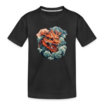 Dragon chinois - T-shirt bio Premium Enfant - noir - Devant