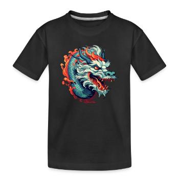 Dragon chinois - T-shirt bio Premium Enfant - noir - Devant