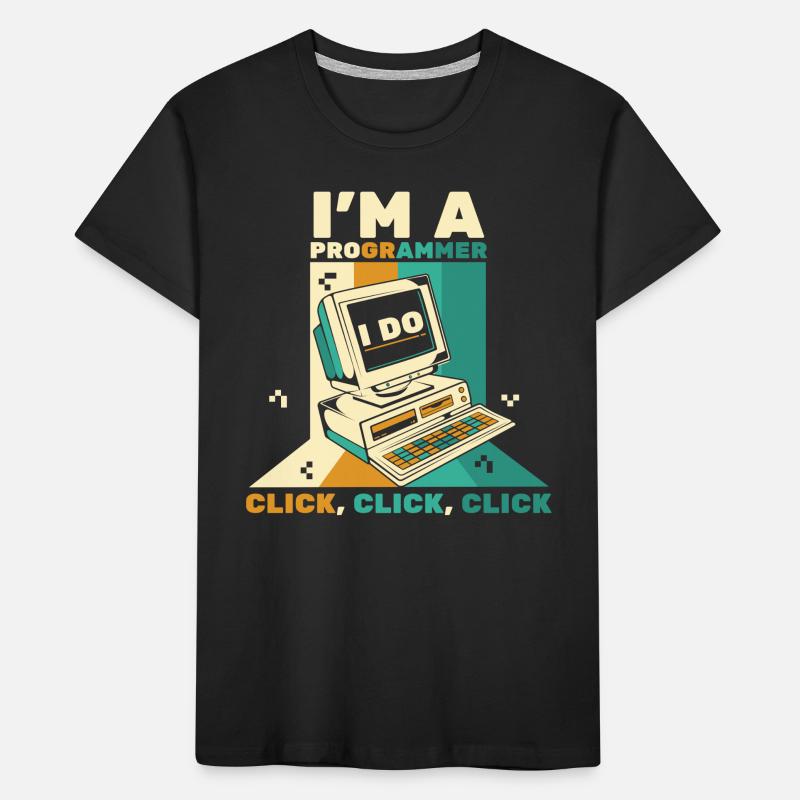 I'm A Programmer Click Software Engineer Coder Kids' Premium Organic T-Shirt