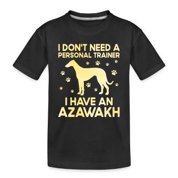 Azawakh Hundebesitzer Arabischer Windhund Tuareg Sloughi - Kinder Premium Bio T-Shirt - Schwarz - Vorne