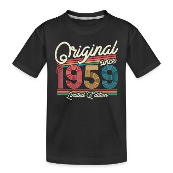 Gift 1959 - 64/65 years - Kids' Premium Organic T-Shirt - black - Front