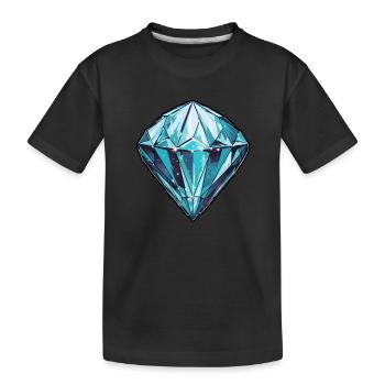 Diamond Crystal - Kids' Premium Organic T-Shirt - black - Front