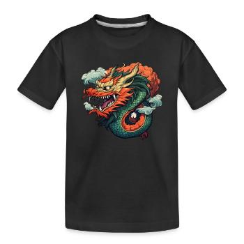 Dragon chinois - T-shirt bio Premium Enfant - noir - Devant