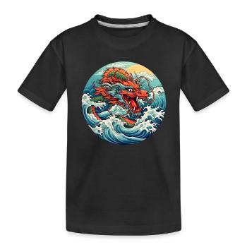 Dragon chinois - T-shirt bio Premium Enfant - noir - Devant