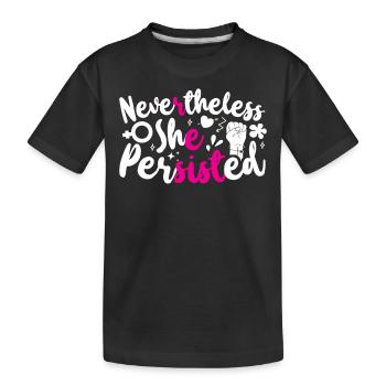Feminist Nevertheless She - Kinder Premium Bio T-Shirt - Schwarz - Vorne