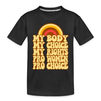 Féministe Mon corps Mon choix Mon - T-shirt bio Premium Enfant - noir - Devant