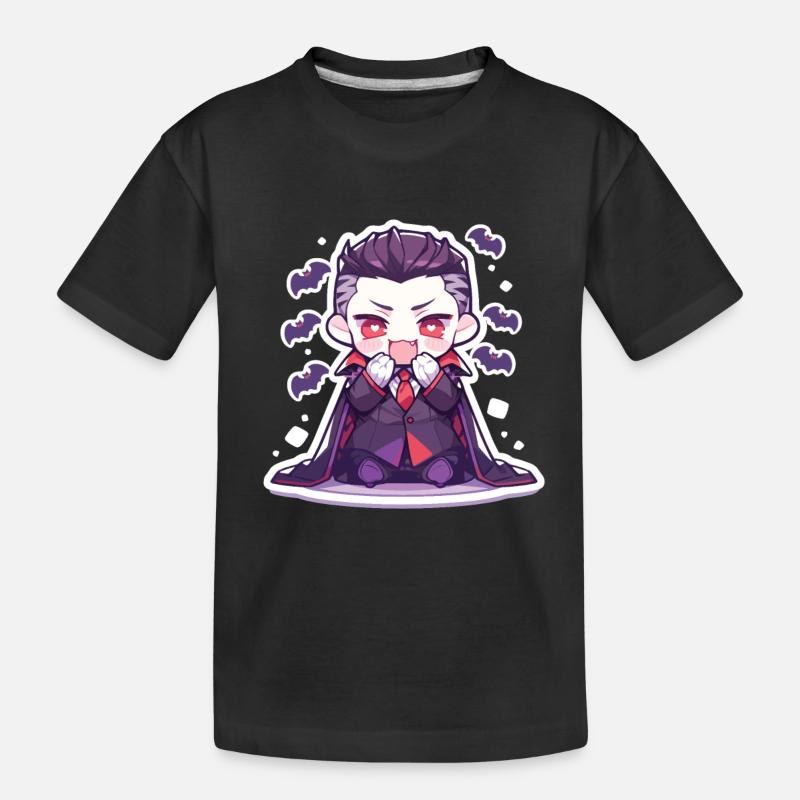 Vampir - Kinder Premium Bio T-Shirt - Schwarz