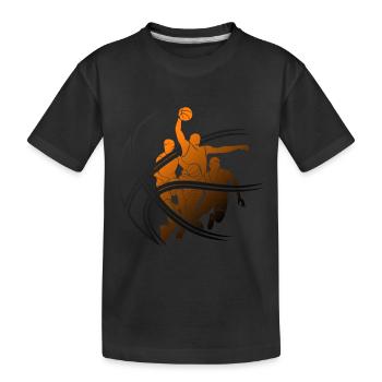 BASKETBALL BASKETBALL BASKETBALL PLAYER - Kids' Premium Organic T-Shirt - black - Front
