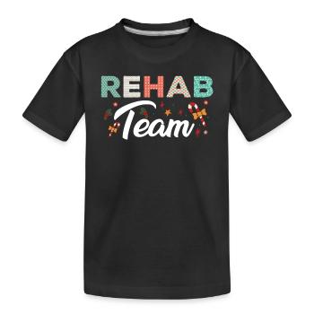 Beautiful rehab team design - Kids' Premium Organic T-Shirt - black - Front