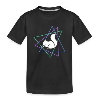 Écureuil - T-shirt bio Premium Enfant - noir - Devant