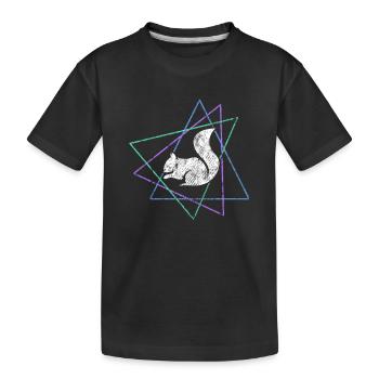 Écureuil - T-shirt bio Premium Enfant - noir - Devant