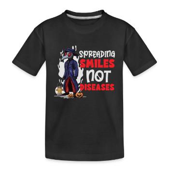 Creepy Halloween horror plague doctor - Kids' Premium Organic T-Shirt - black - Front