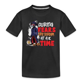 Creepy Halloween horror plague doctor - Kids' Premium Organic T-Shirt - black - Front