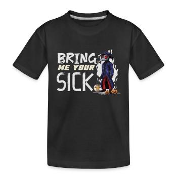Creepy Halloween horror plague doctor - Kids' Premium Organic T-Shirt - black - Front