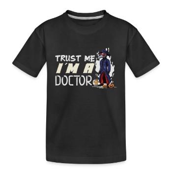Creepy Halloween horror plague doctor - Kids' Premium Organic T-Shirt - black - Front