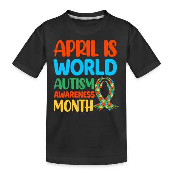 Autism Autistic - Kids' Premium Organic T-Shirt - black - Front