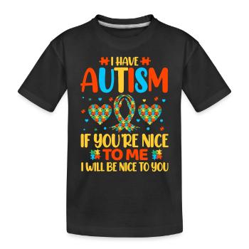 Autism Autistic - Kids' Premium Organic T-Shirt - black - Front