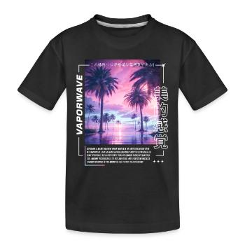 Vaporwave Esthétique Liminal Kawaii Pastel Goth - T-shirt bio Premium Enfant - noir - Devant